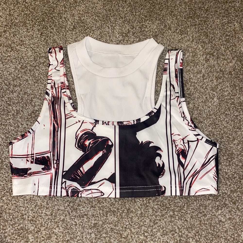 Cape Clique cartoon crop top